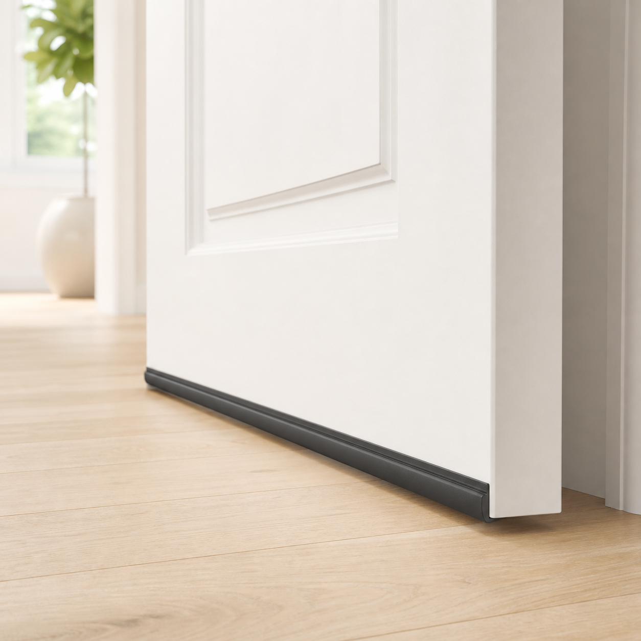 Door bottom seal installed on an interior door